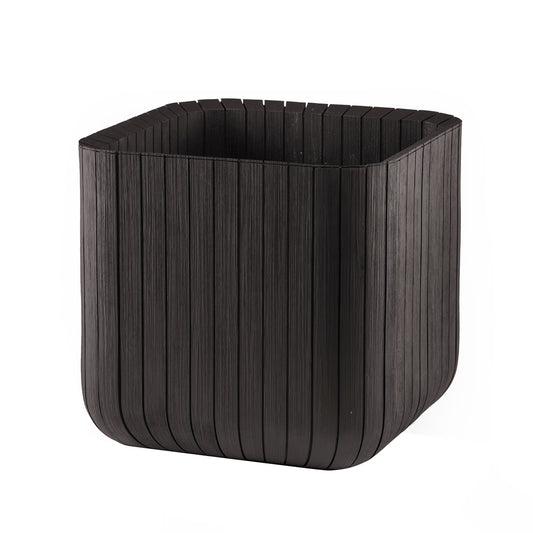 Keter Set 2x Macetero Polyal Wood Planter 29,5x29,5x29,7 Cm 21,5l Marrón_0