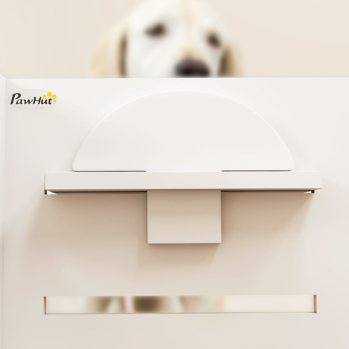 Pawhut Comedero Perros Elevado De 3 Alturas Ajustables Cuencos 2x1 L Blanco_3