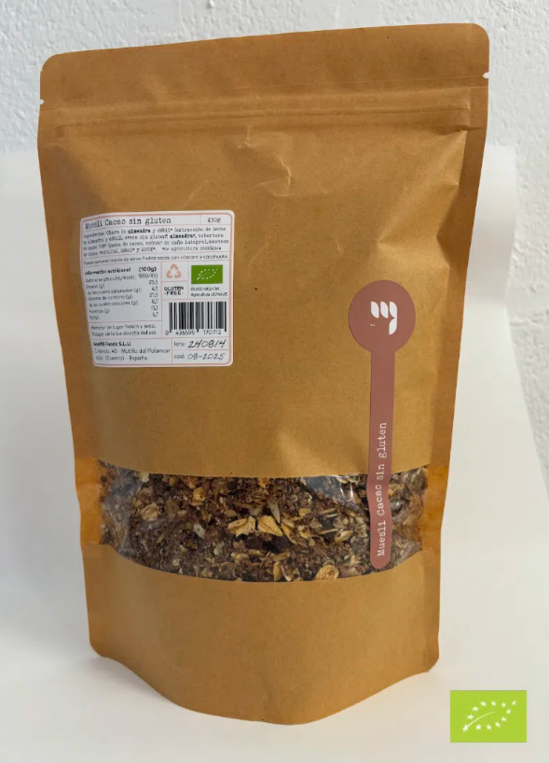 Muesli Cacao Sin Gluten Eco Kraft 430g.