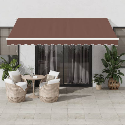 Toldo Retráctil Manual Marrón 400x350 Cm_1