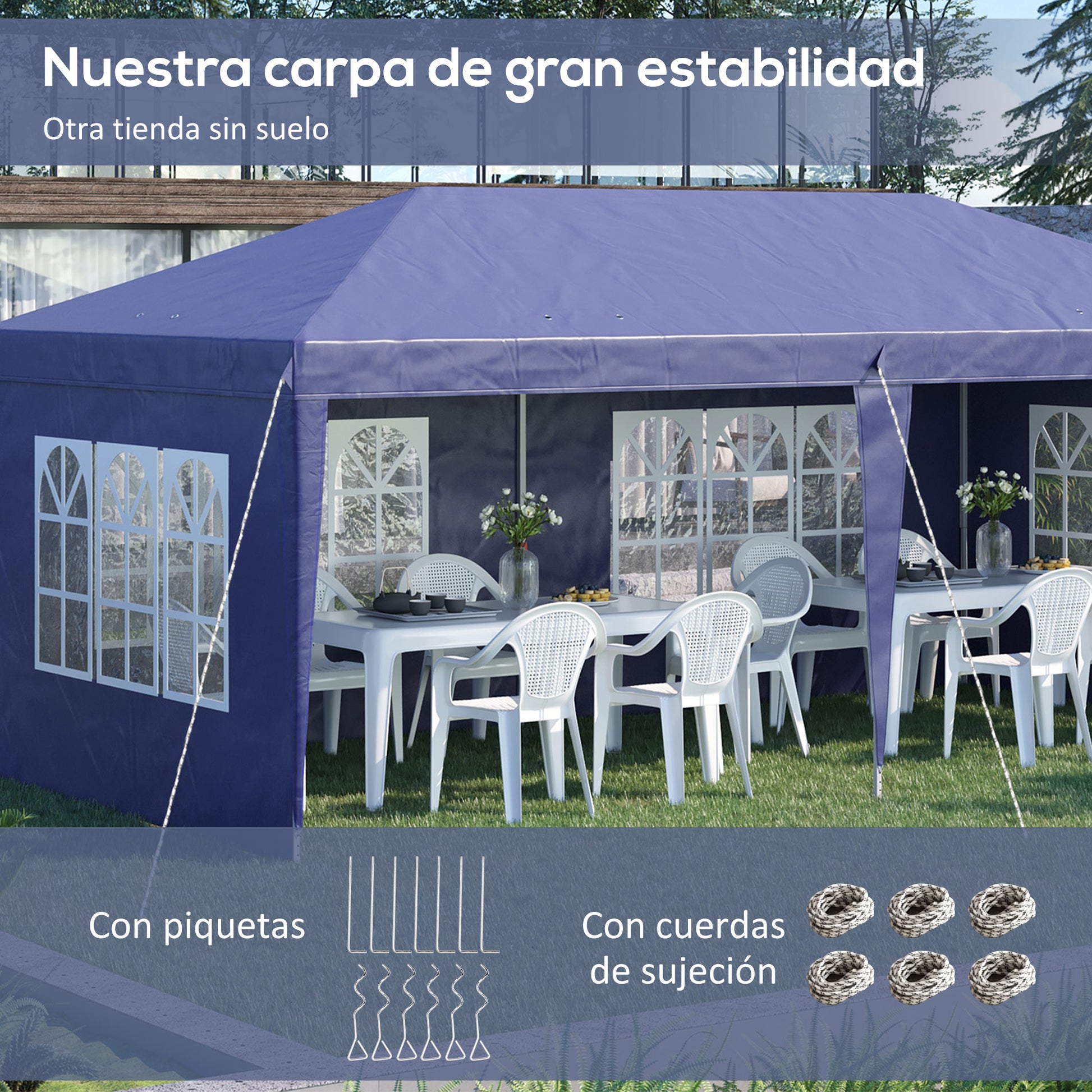 Outsunny Carpa Plegable 6x3 M_4