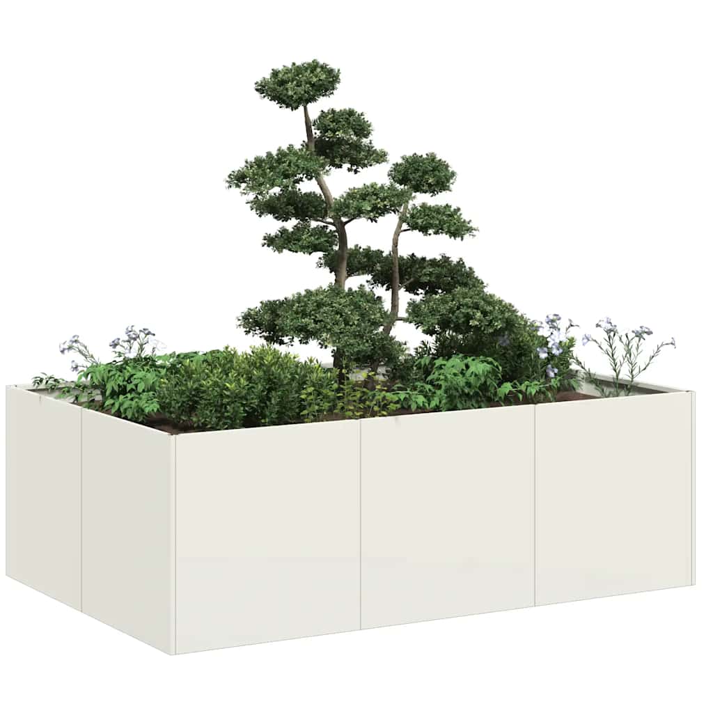Jardinera Acero Blanco 120x80x40 Cm_1