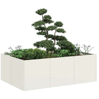 Jardinera Acero Blanco 120x80x40 Cm_1