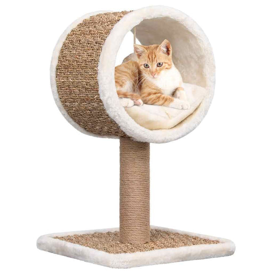 Vidaxl Árbol Para Gatos Túnel Superior Y Juguete Hierba Marina 56 Cm_0