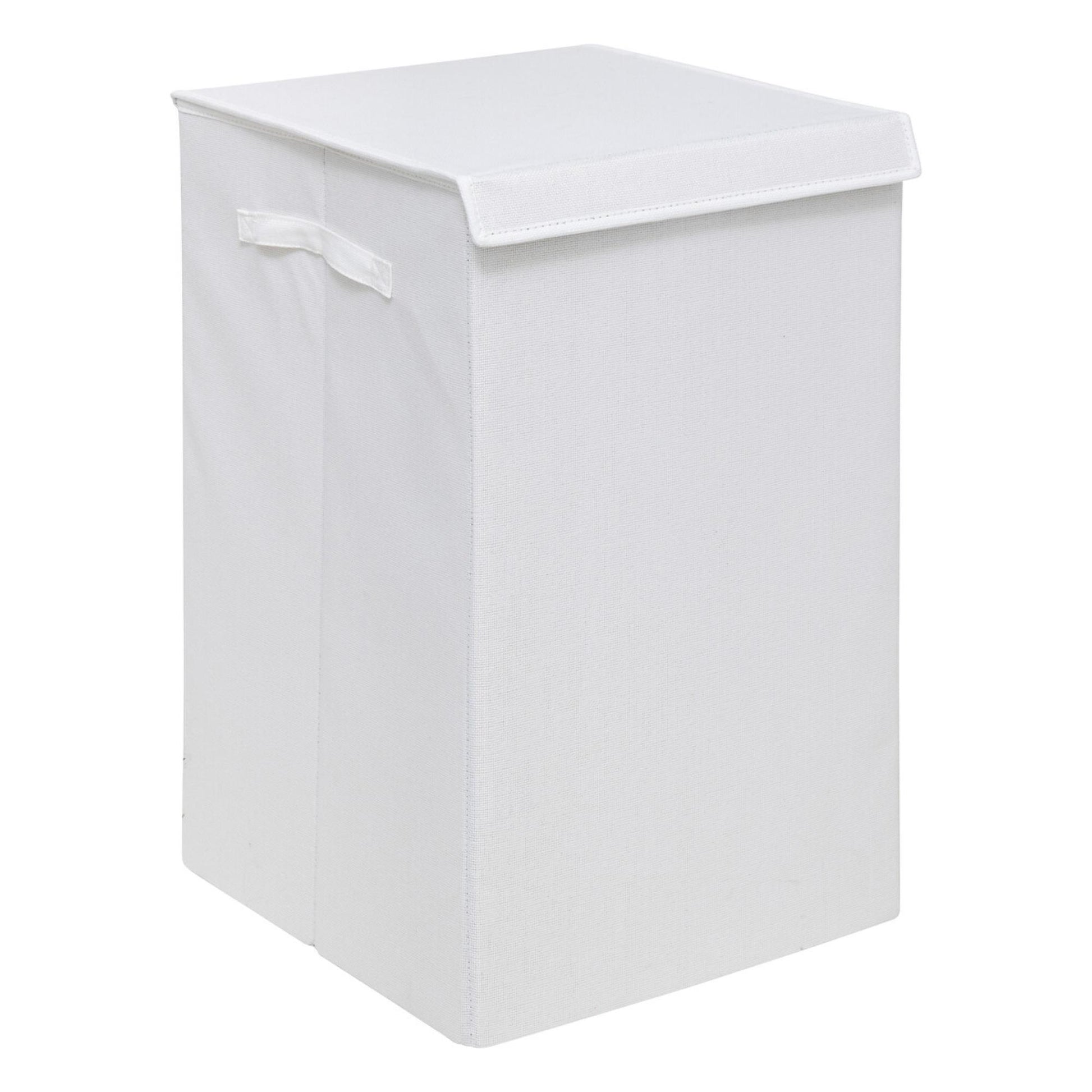 Cesta De Ropa Colors 74l Mdf Y Poliéster Blanco Algodón_0