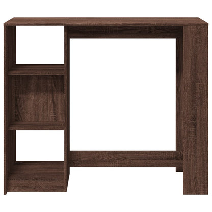 Mesa Alta Con Estante Marrón Roble 124x46x103,5 Cm_2