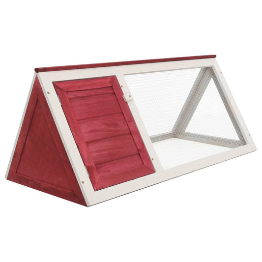 Vidaxl Conejera Jaula De Animales De Madera Rojo_0