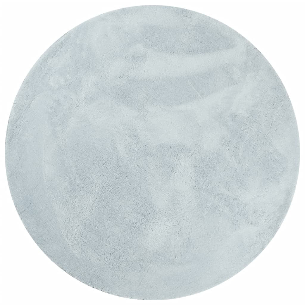 Vidaxl Alfombra De Pelo Corto Suave Lavable Huarte Azul Ø 80 Cm_0