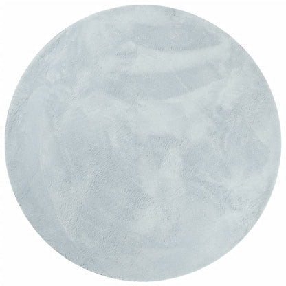 Vidaxl Alfombra De Pelo Corto Suave Lavable Huarte Azul Ø 80 Cm_0