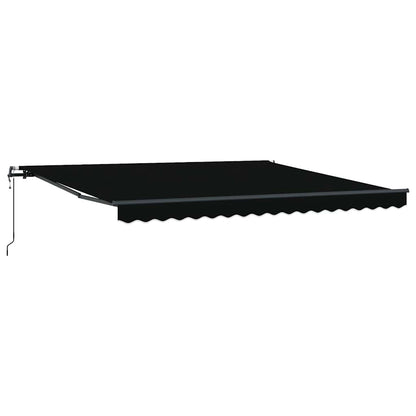 Toldo Retráctil Negro 400 X 300 Cm Tela Y Aluminio_0