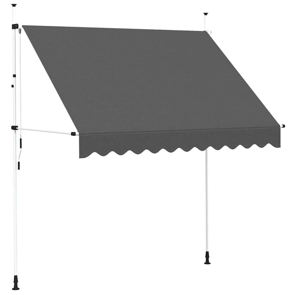 Toldo Retráctil De Operación Manual Antracita 250 Cm_0