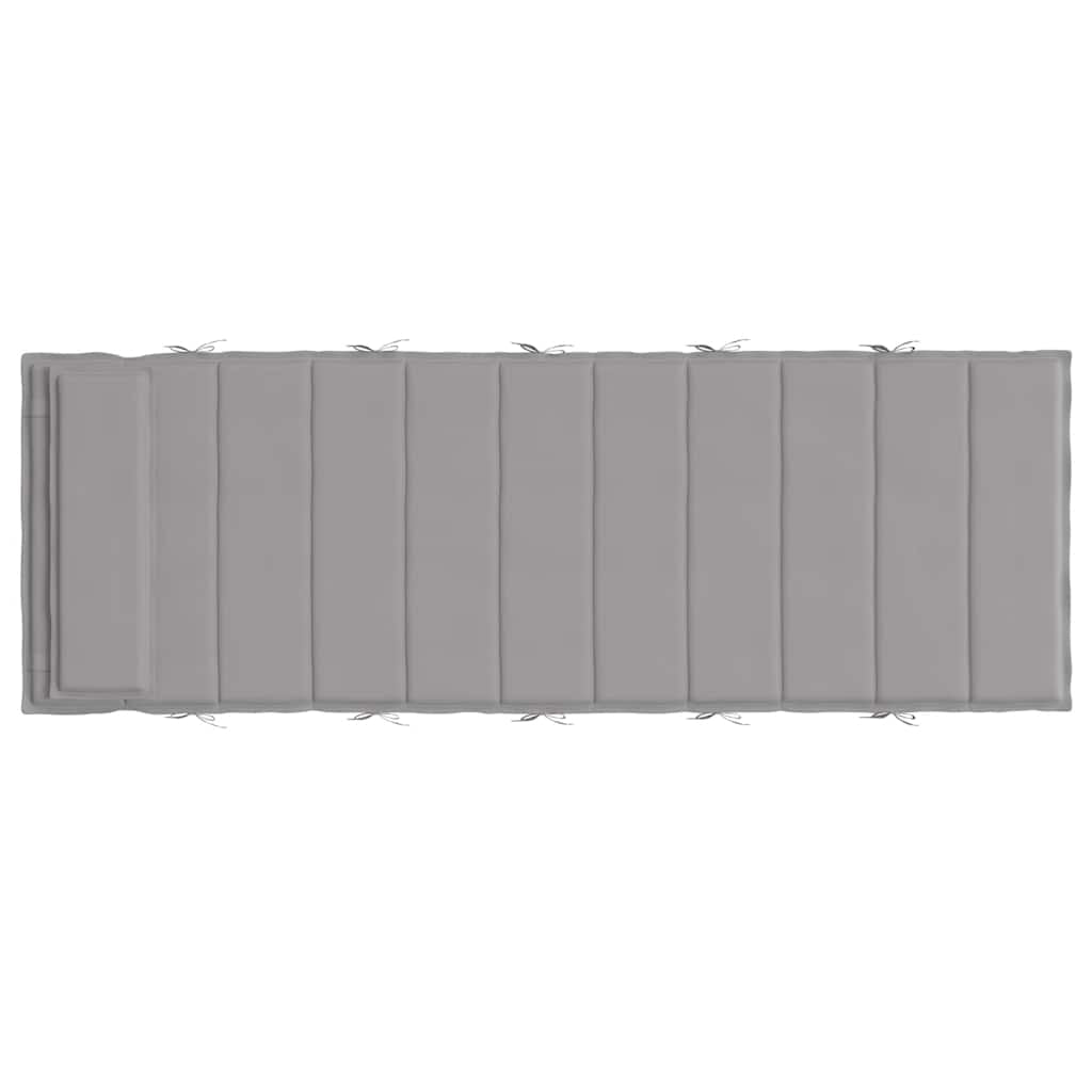 Vidaxl Cojín De Tumbona De Tela Oxford Gris 180x60x4 Cm_4