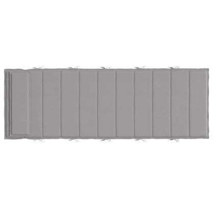 Vidaxl Cojín De Tumbona De Tela Oxford Gris 180x60x4 Cm_4