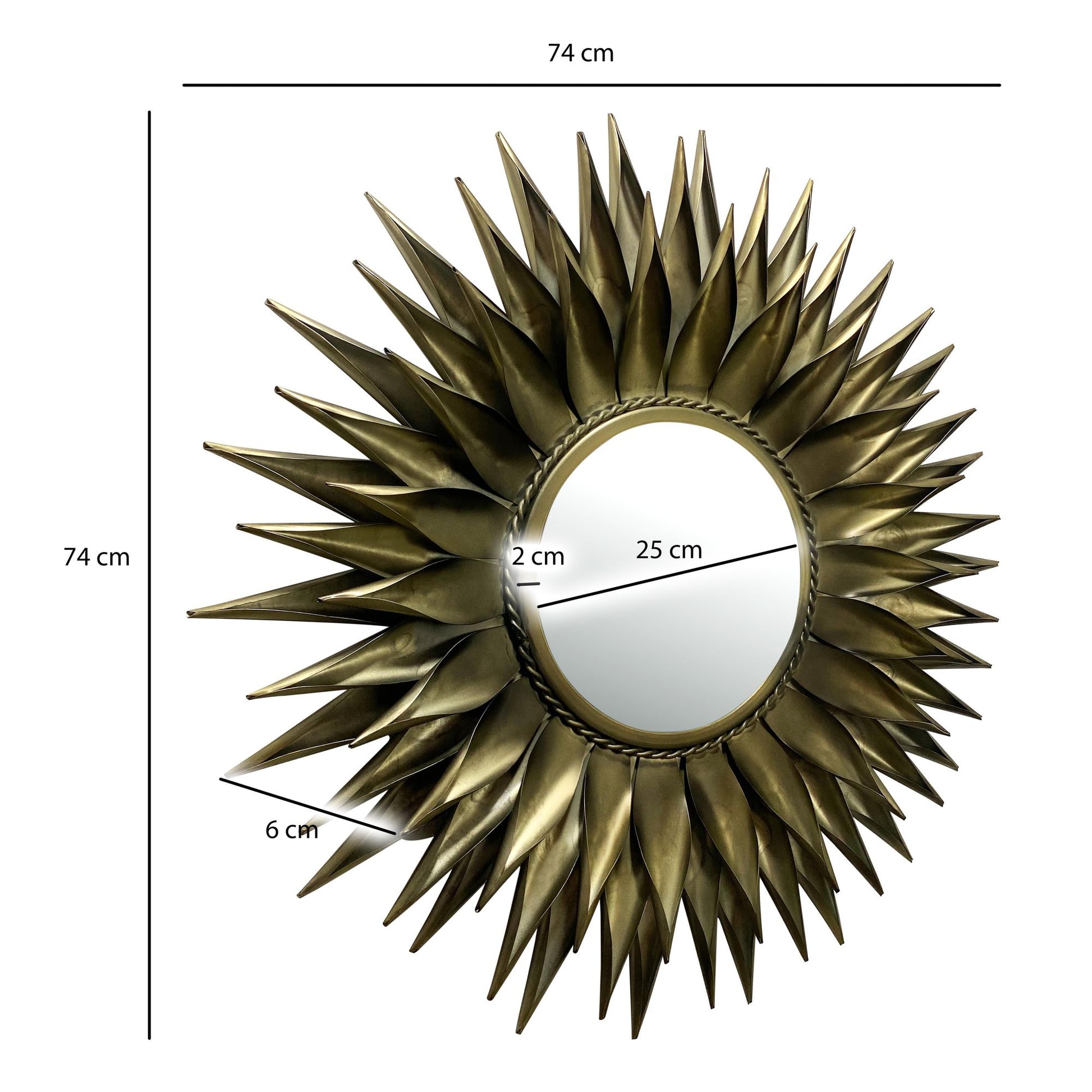 Espejo De Pared Sol 74 Cm_3