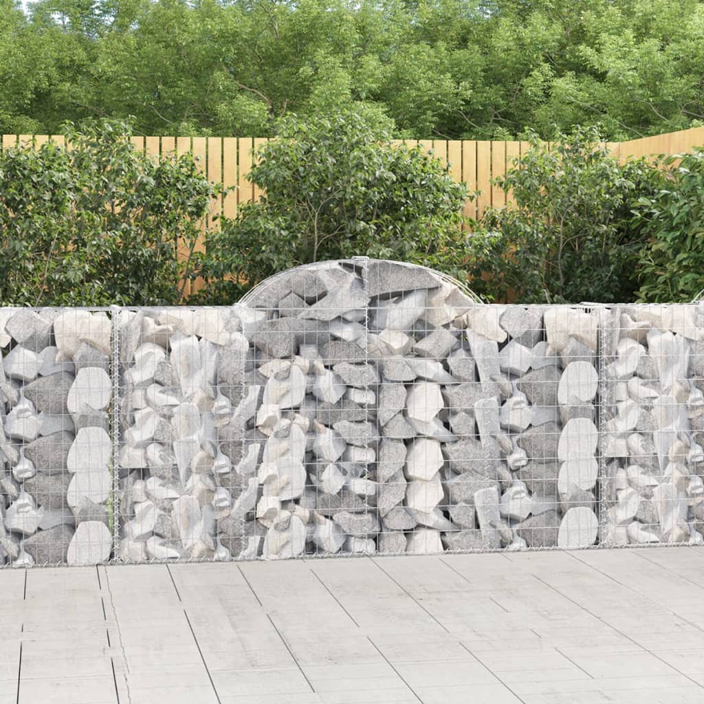 Cestas De Gaviones 13 Uds Forma Arco Hierro 200x30x100/120 Cm_1