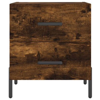 Mesita De Noche Madera Ingeniería Roble Ahumado 40x35x47,5 Cm_4