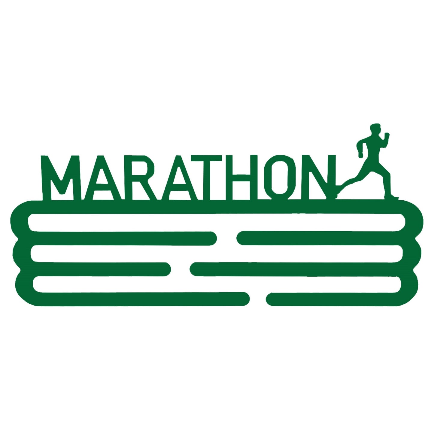 Medallero Maratón Verde Well Home Para 15 Medallas - Regalo Especial Para Runners