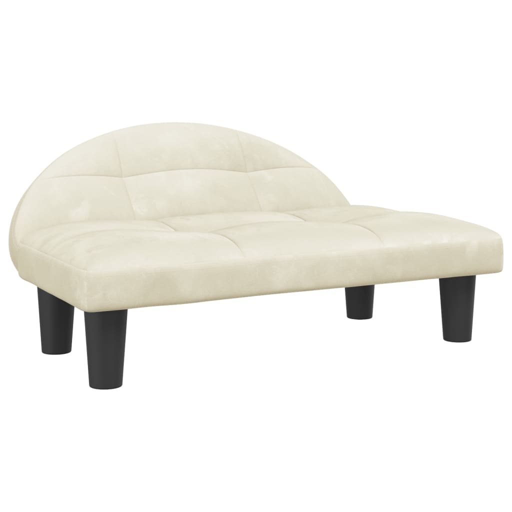 Cama Para Perros De Terciopelo Crema 70x52x30 Cm / Vetonek_1