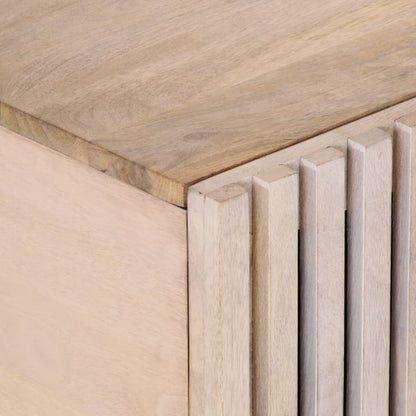 Mesa De Centro De Madera Maciza Mango Blanco 100x55x40 Cm_4