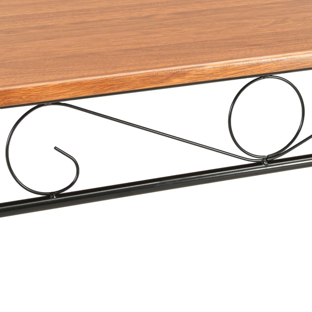Mesa De Comedor De Mdf Marrón 120x70x75 Cm_4