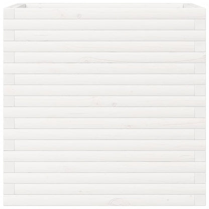 Jardinera Madera Maciza De Pino Blanco 70x40x68,5 Cm_4