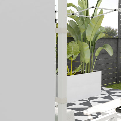 Outsunny Paredes Laterales Para Carpa De 2 Paneles 295x195 Cm Con Ventana Blanco_4