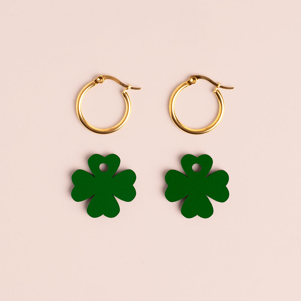 Pendientes Clover De Madera | Joyería Artesanal, Ligera Y Elegante | Diseño Natural Y Original_2