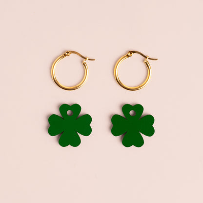 Pendientes Clover De Madera | Joyería Artesanal, Ligera Y Elegante | Diseño Natural Y Original_2