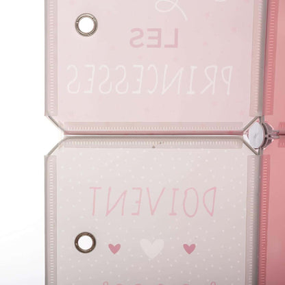 Well Home - Armario Taquillas Rosa Perfecto Para Organizar La Habitación De Tus Niños 65 X 31,5 X 125 Cm