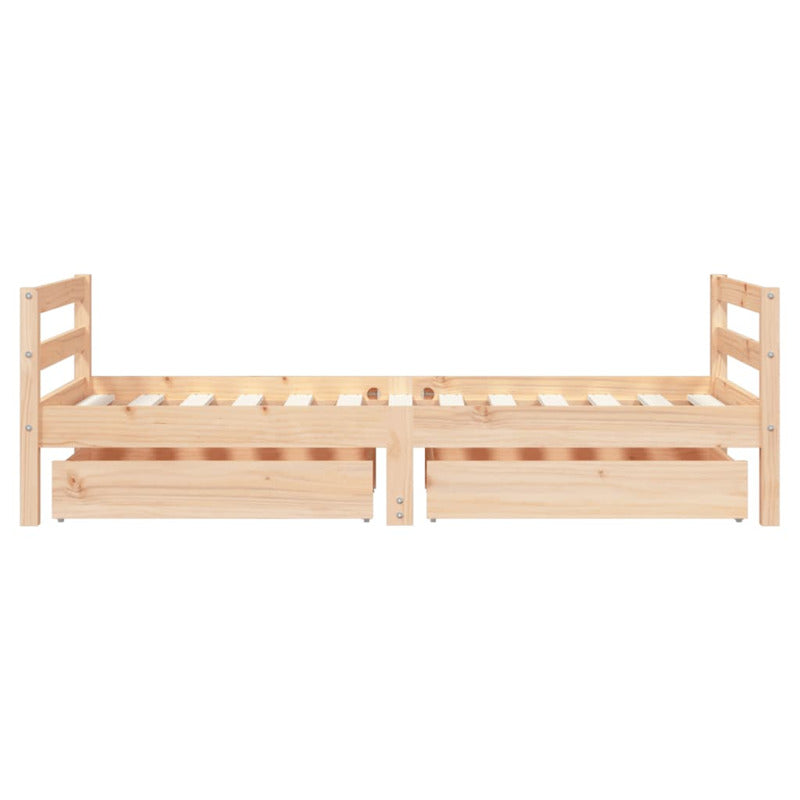 Vidaxl Estructura De Cama Infantil Con Cajones Madera De Pino 80x160cm_5