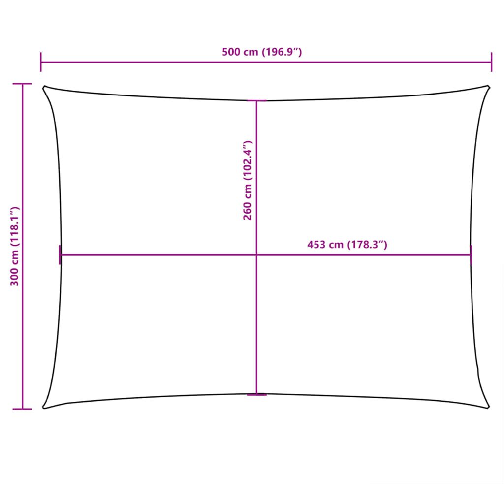 Vidaxl Toldo De Vela Rectangular Tela Oxford Blanco 3x5 M_2
