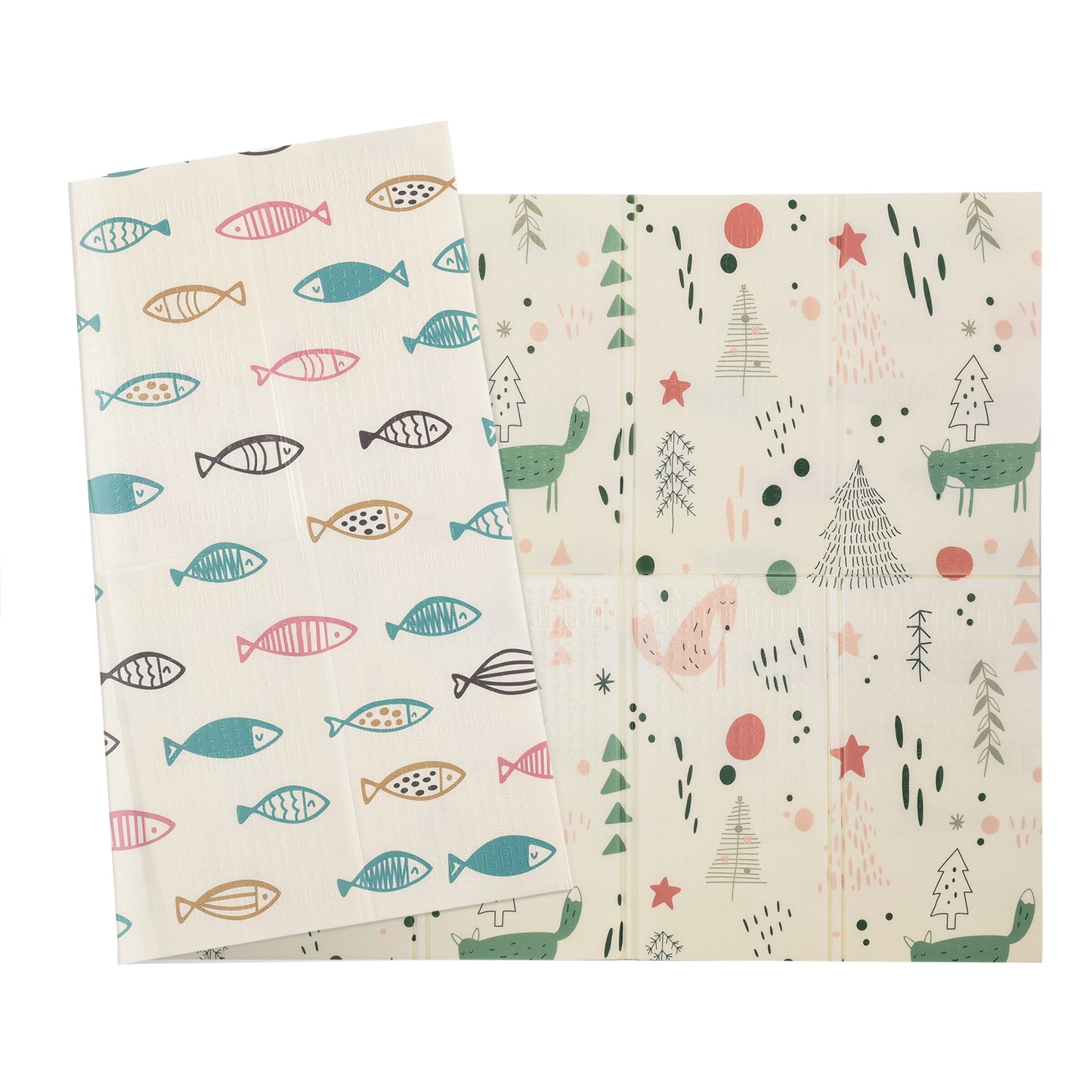 Homcom Alfombra Infantil Plegable Reversible Acolchado 2 Caras Impermeable_0