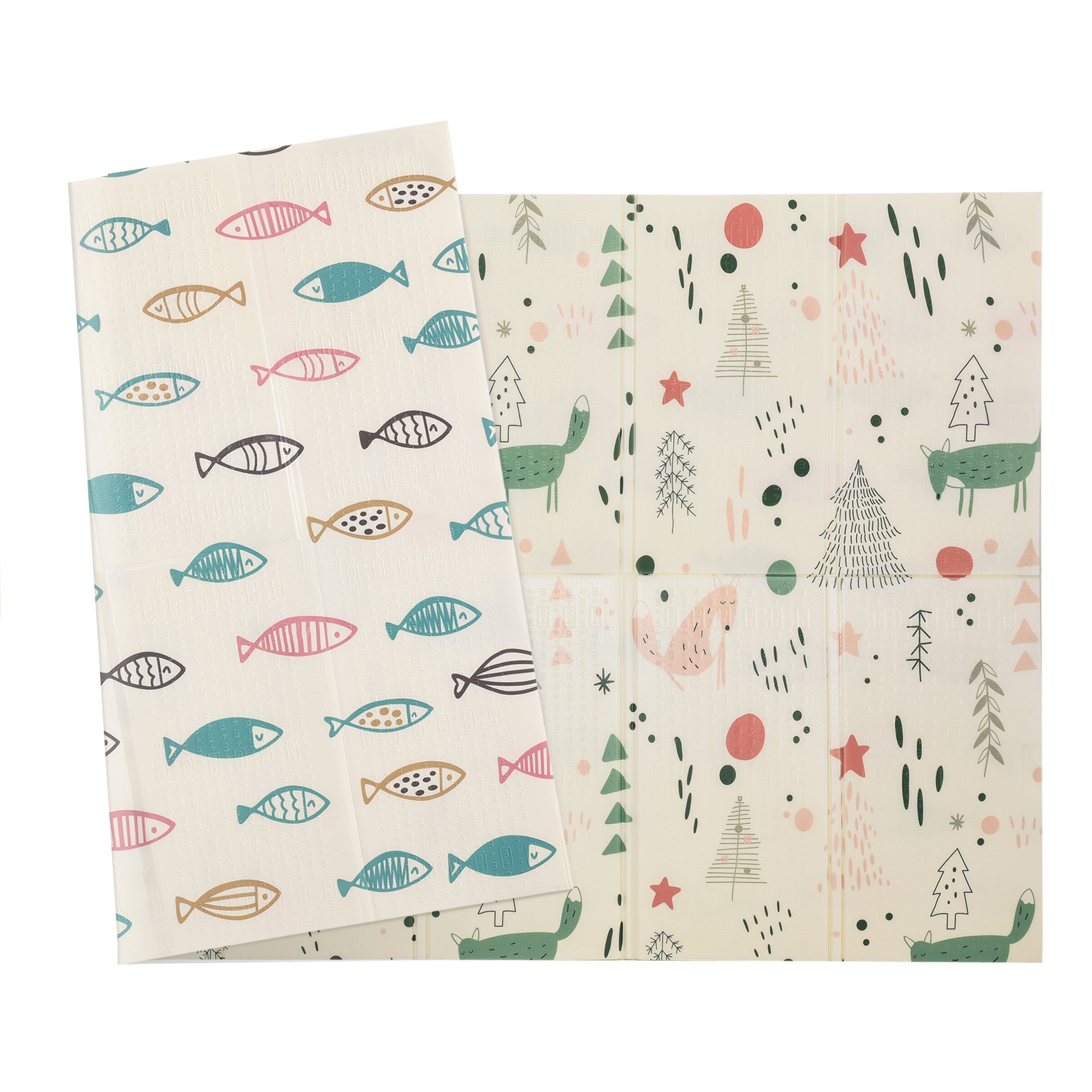 Homcom Alfombra Infantil Plegable Reversible Acolchado 2 Caras Impermeable_0