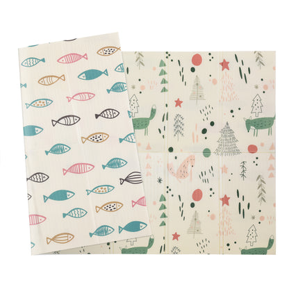 Homcom Alfombra Infantil Plegable Reversible Acolchado 2 Caras Impermeable_0