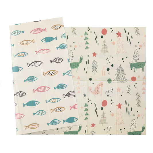 Homcom Alfombra Infantil Plegable Reversible Acolchado 2 Caras Impermeable_0