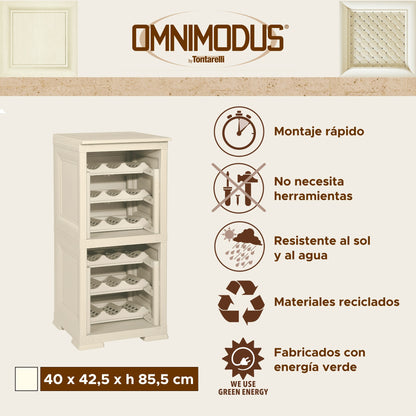 2 Estantería De Almacenamiento Modular Con Rejilla Para 18 Botellas Gris_1