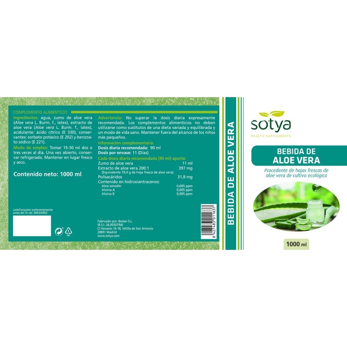 Jugo Aloe Vera Sotya 1 Litro