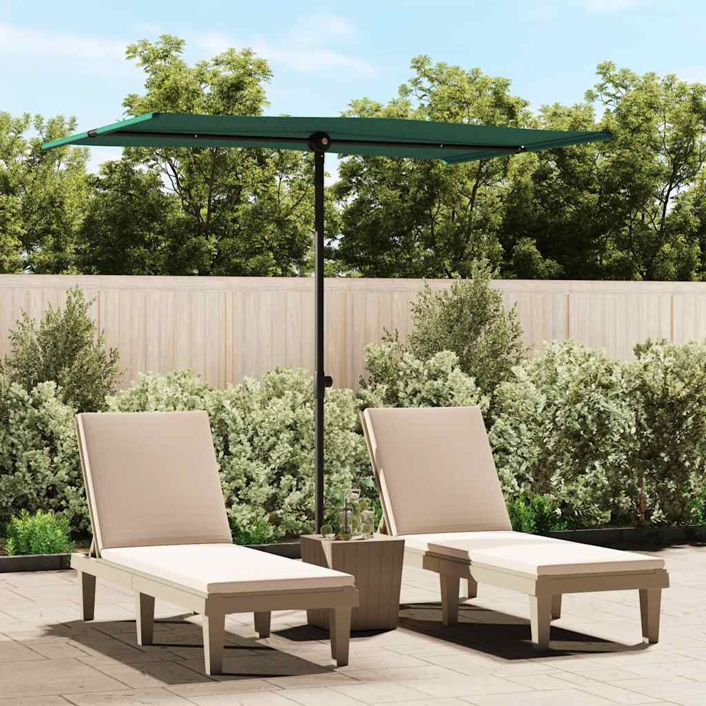 Vidaxl Sombrilla De Jardín Con Palo De Aluminio Verde 2x1,5 M_1