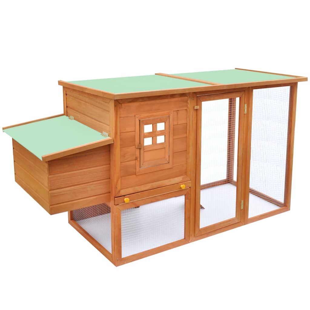 Vidaxl Gallinero De Madera Con 1 Jaula Para Huevos_1
