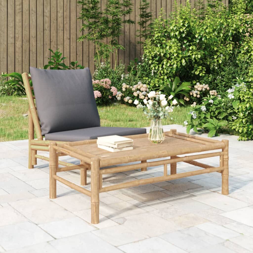 Vidaxl Mesa De Centro De Jardín Bambú 100x55x33 Cm_1