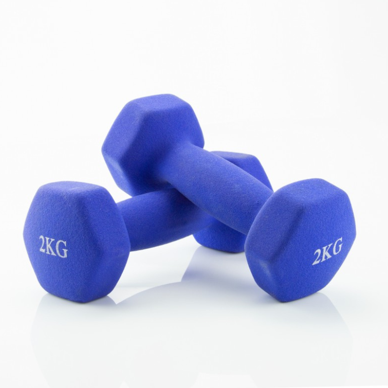 Mancuernas De Neopreno De 2kg (2 Unidades) Con Agarre Antideslizante_0