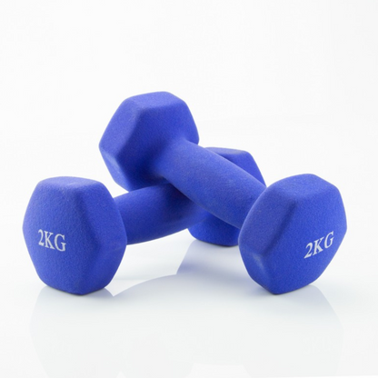 Mancuernas De Neopreno De 2kg (2 Unidades) Con Agarre Antideslizante_0