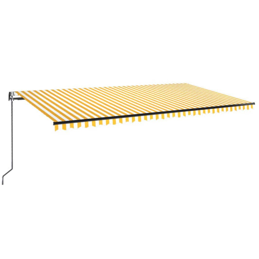 Toldo Retráctil Automático Amarillo Y Blanco 600x350 Cm_0