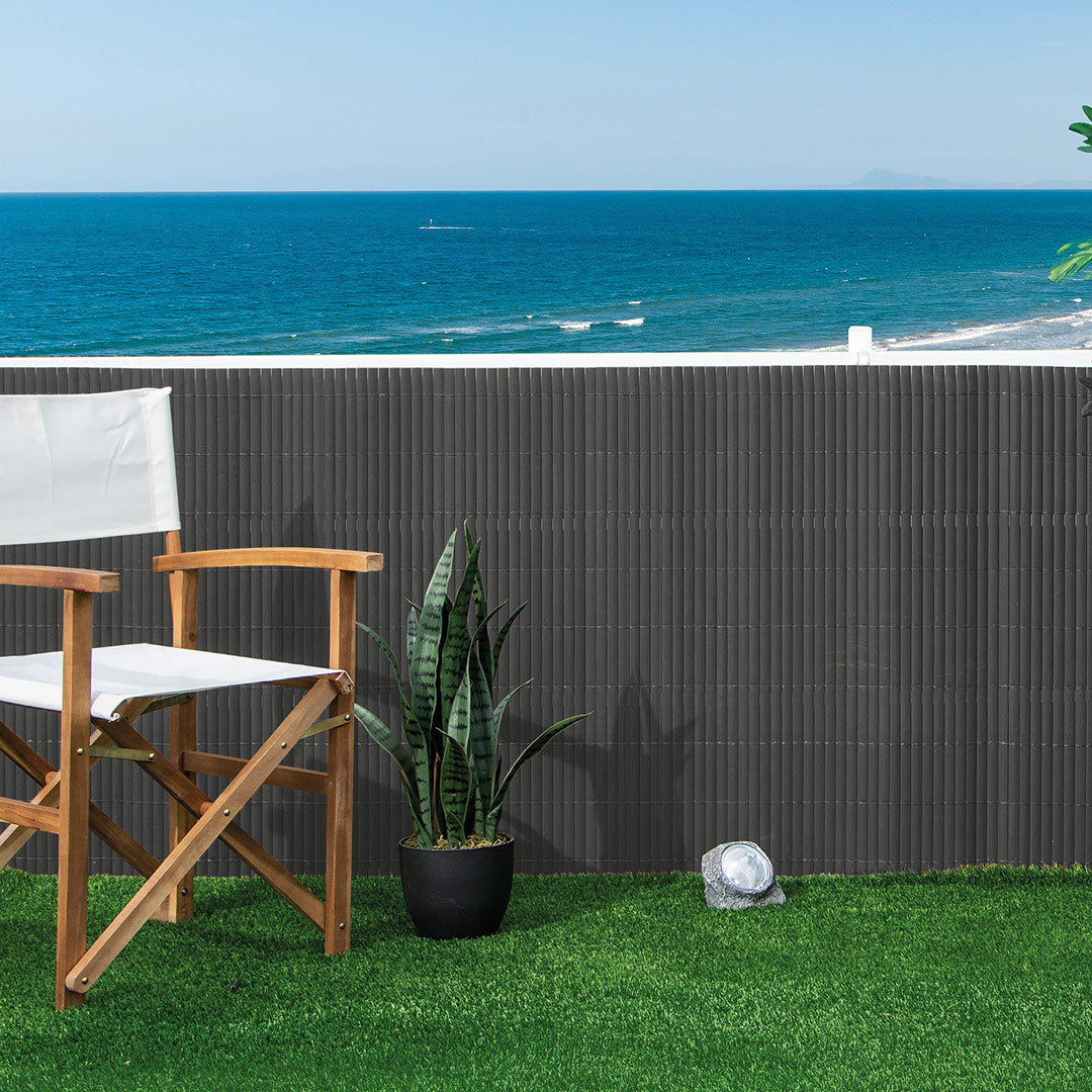 Cañizo Pvc Superior D/c Antracita - Alta Calidad Y Durabilidad 2x3 M / Multicolor_0