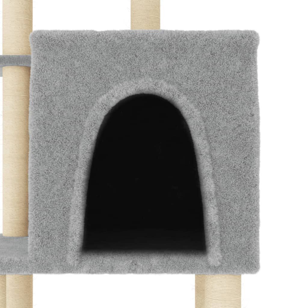 Vidaxl Rascador Para Gatos Con Postes De Sisal Gris Claro 97 Cm_4