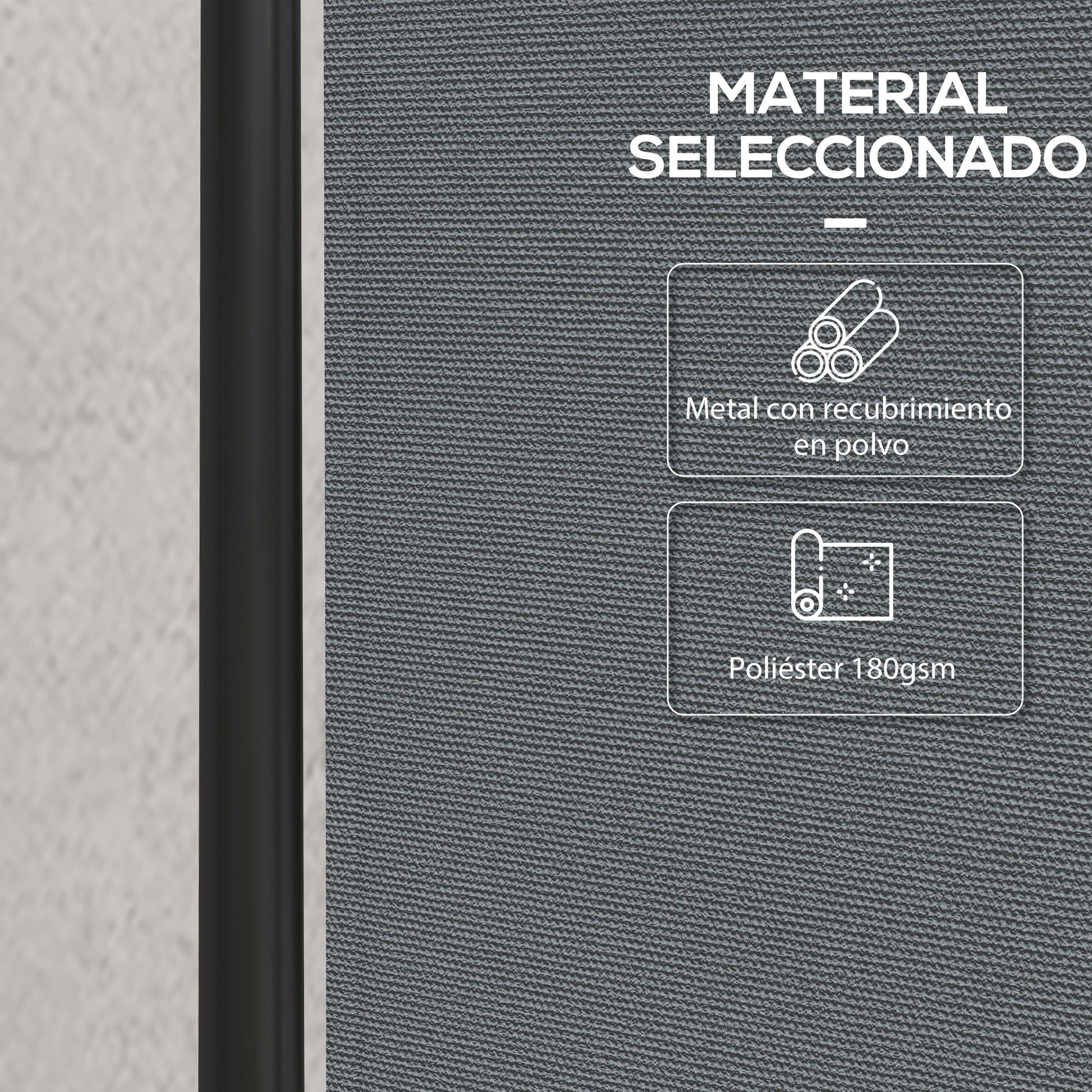 Outsunny Biombo Separador De Ambientes De 4 Paneles Plegable 223x170 Cm Gris_3