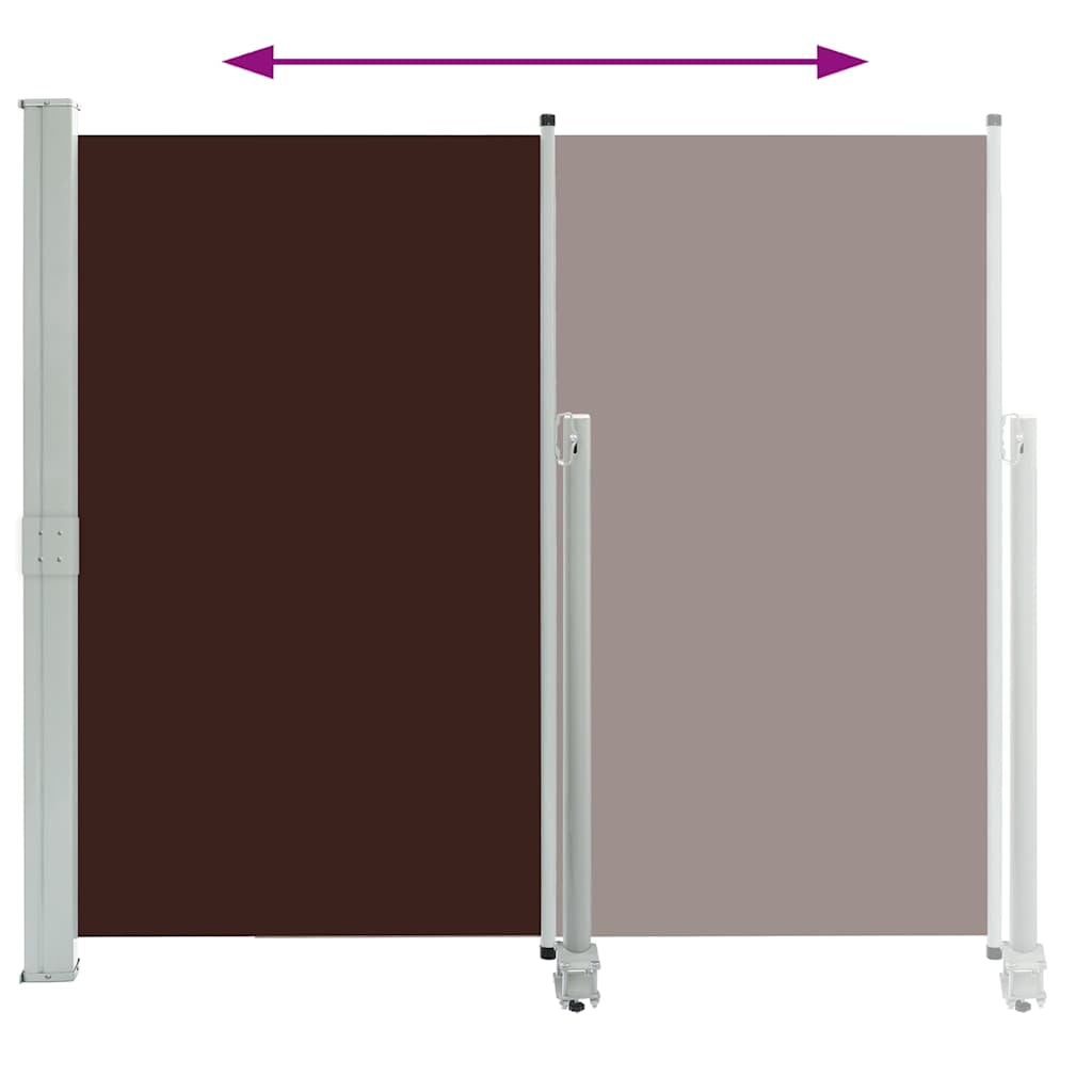 Vidaxl Toldo Lateral Retráctil De Jardín Marrón 160x300 Cm_3