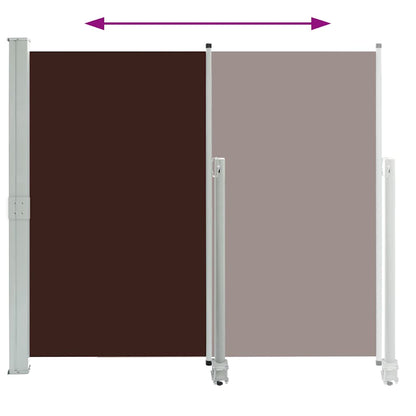 Vidaxl Toldo Lateral Retráctil De Jardín Marrón 160x300 Cm_3