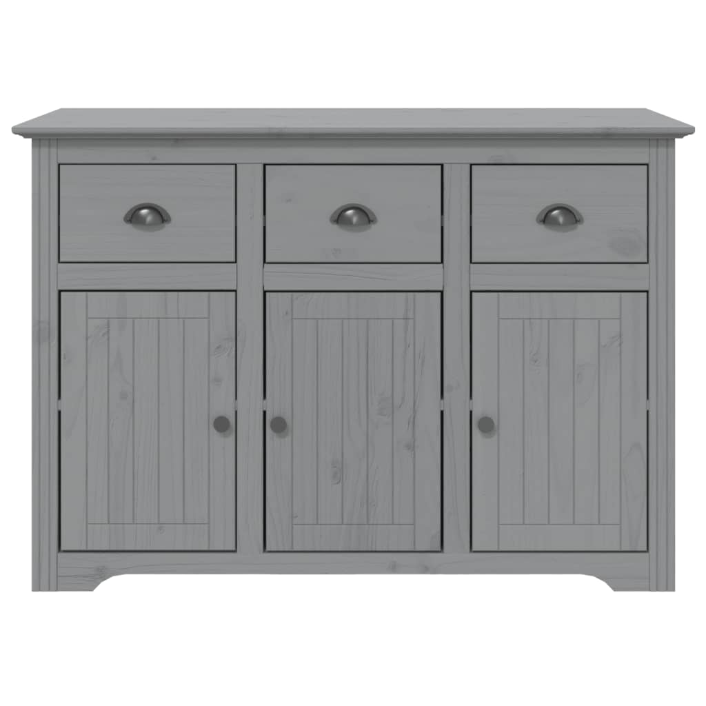 Aparador Bodo Madera Maciza De Pino Gris 115,5x44x80 Cm / Vetonek_1