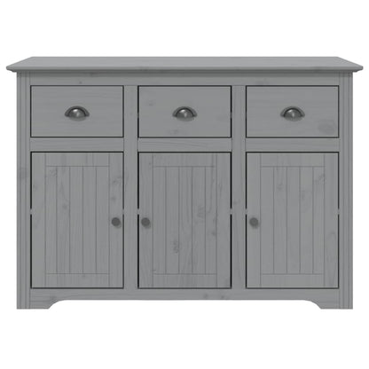 Aparador Bodo Madera Maciza De Pino Gris 115,5x44x80 Cm / Vetonek_1